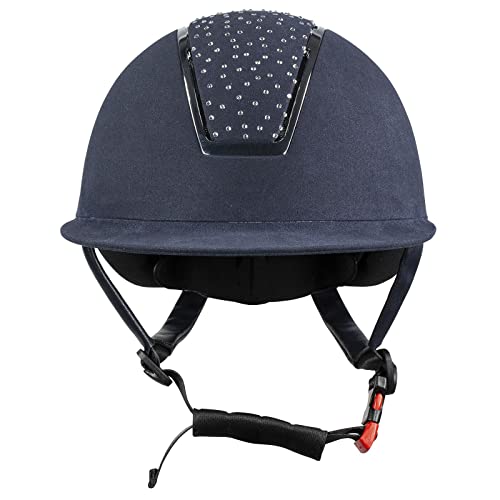 HORZE Solara Casco da Equitazione, Blu, 52-54