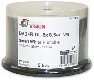 Amazon.com: 8.5 GB Blank DVD+R DL - DVD+R Falcon Vision Smart 2P White ...