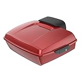 Advanblack Road Glide Tour Trunk Pack Ember Red Sunglo Chopped Tour Trunk Pack Backrest Pad for '97-'25 Harley Touring Road King Street Glide Electra Glide CVO models