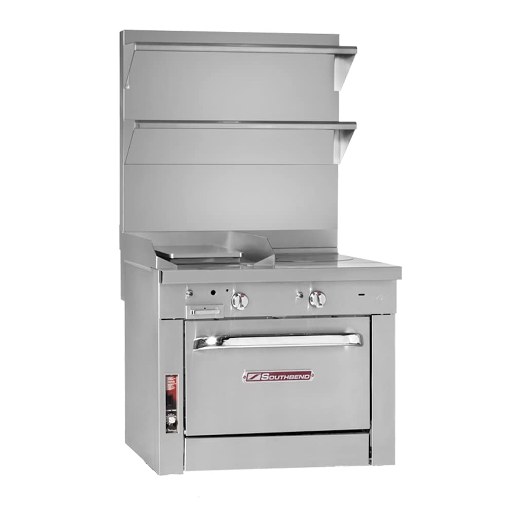 Southbend Platinum Heavy Duty 32" Gas Range w/ 16" Thermostatic Griddle by South Bend – 32 inches, 7.1 cubic_feet, Iron, Silver, Model P32D-TC