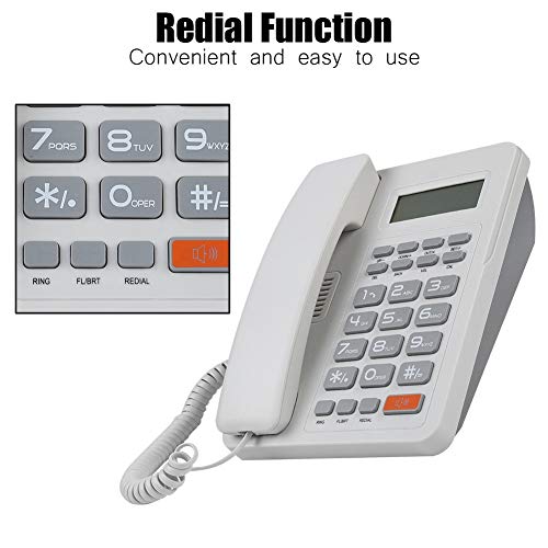 Teléfono de línea con cable para escritorio blanco miniatura 6