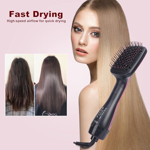 Sonew 2 in 1 Hair Dryer Brush & Straightener Brush, Hair Dryer and Styler, Negative Ion Blow Dryer Brush, Hot Air Brush Detangles, Dries, Smooths, Reduce Frizz & Static - Image 4