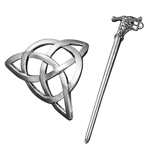 Lurrose Vintage Nós Celtas Coroa Grampos de Cabelo de Liga Acessórios para Mulheres Meninas