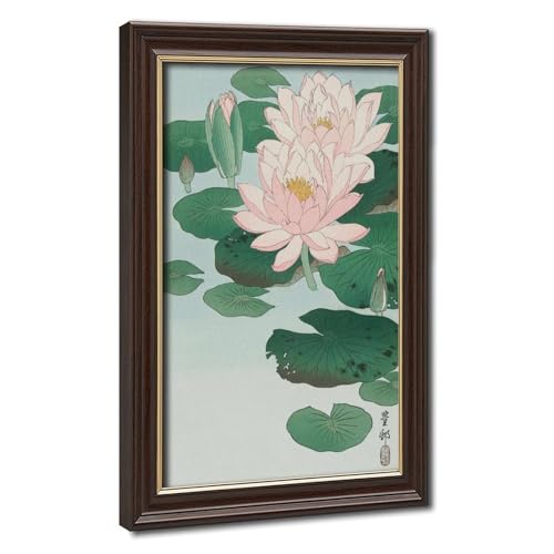 Impression sur toile nénuphar Ohara Koson cadre mural pour mur vide