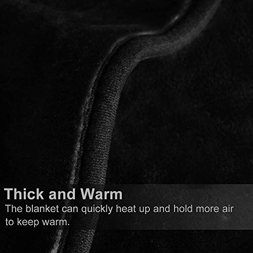 Jml Fleece Blanket King Size, Heavy Korean Mink Blanket 85 X 95 Inches- 9 Lbs, Single Ply, Soft And Warm, Thick Raschel Printed Mink Blanket For Autumn,Winter,Bed,Home,Gifts, (Black) #TOP3