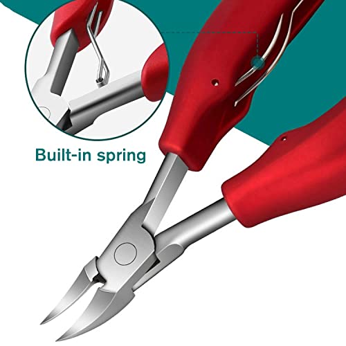Nagelzangen für Starke Fußnägel Profi | Nagelzange | Fussnagelschere Dicke Nägel | Zehennagelschere | Kopfschneider für Fußnägel | Fußnagelschere für Dicke Nägel (Red manicure knife)