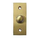 Adonai Hardware Rectangular Victorian Brass Bell Push or Door Bell or Push Button - Satin Brass