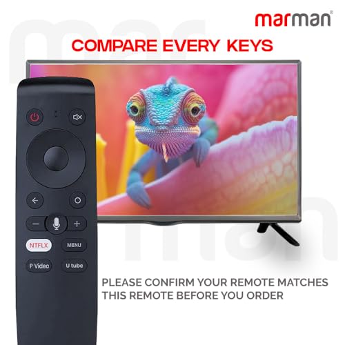 Image of marman Compatible with Oneplus TV Bluetooth Voice Remote Control Suitable for Y Series HD Ready LED Smart Android Televison with Netflix, YouTube, Prime Video and Google Assistant - Pairing Must!