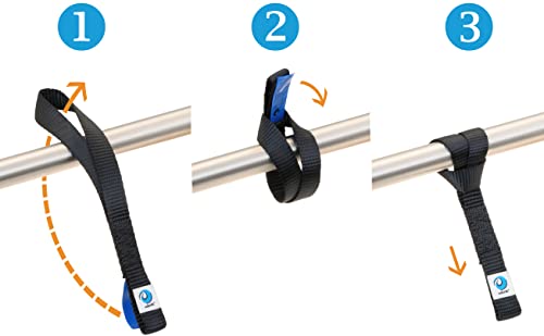 valonic Falcon - Soft Loop tie Down Straps - 4 Pack, 2000kg bs, 30cm x 25mm, Double Stitched, Black - for Motorcycle Handlebar by valonic - Used condition - Image 8