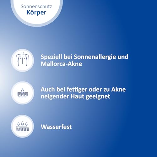 Ladival Sonnenschutz Gel LSF 50+ für allergische Haut - Sonnencreme bei Sonnenallergie und Mallorca-Akne, wasserfest, fettfrei, 4-fach Zellschutz, korallenfreundlich, leichte Gel-Formel, 200ml