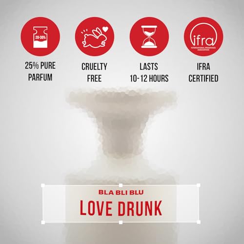 Image of BLABLIBLU Love Drunk Unisex Perfume for Men & Women|100ml Long-Lasting Parfum Fragrances - A Notch above EDP, EDT & EDC|Perfume For Man & Perfume for Woman |Cinnamon, Dates & Nuts Notes|