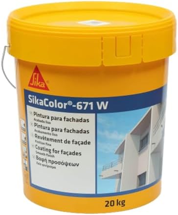 SIKA - Pintura para fachadas - SikaColor 671W - Blanco - Impermea...