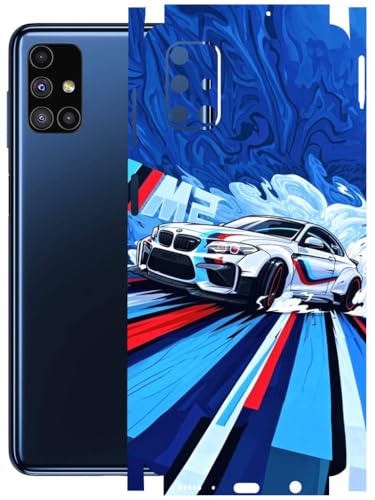Image of AtOdds - Full Body Back Screen Guard Protector Film - Lamination Wrap Skin Sticker Compatible with Samsung Galaxy M51 | Scratchproof Matte Finish (BWM)