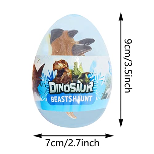 Xinge 4Pack Easter Dinosaur Eggs With Novelty Biting Hand Tyrannosaurus Gags Family Game Educational Toys For Kids Teens Party Favor,Easter Basket Stuffers (Dinosour-4Pack) #TOP3