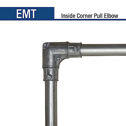 Sigma Engineered Solutions Proconnex 44591 Emt Conduit Fittings Inside Corner Pull Elbow 1/2-Inch, 2-Pack, Gray #TOP1