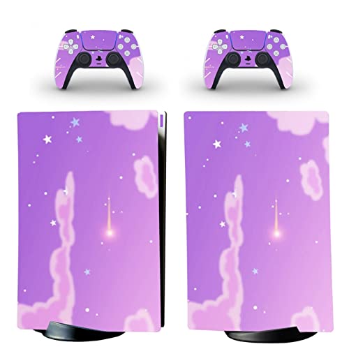 �ی� For PS5 Skin Disc Edition Anime Console and Controller Vinyl Cover Skins Wraps for PS5 Disc Version(9971) �C�A�Ȃ��A�c�����Ȃ�(3)