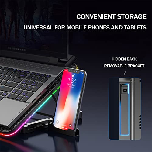 Zezzio-RGB-Laptop-Cooling-pad-with-Phone-Stand-for-12-17in-Notebook-Computer-PC-RGB-Pad-with-Stand