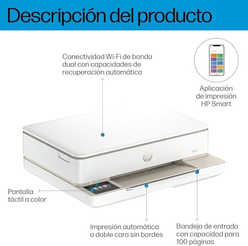 Miniatura 3 de Hp Envy 6120e 714l8b, Impresora Multifunción De Inyección De Tinta A4 A Color, Conexión Wi-Fi, Impresión A Doble Cara Automática, Hasta 10 Ppm, 3 Meses De Impresión Instant Ink Con Hp , Blanca