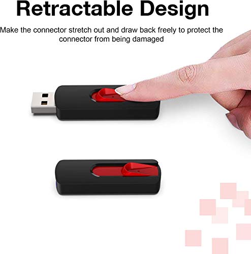 Vicfun U200-2G-MIX-5P 5 Pack 2Gb Usb Flash Drives Usb 2.0 Flash Drive Slide Retractable Usb Memory Stick 2G Data Storage thumb #2