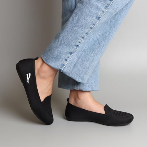 Image of Indifeet - Ballerina Shoes for Women, Stylish Half Cut Slip on, Girls Soft Winter Footwear, Ladies Comfortable Sole Walking Ballet Shoe, Casual Slip-on Ballerinas