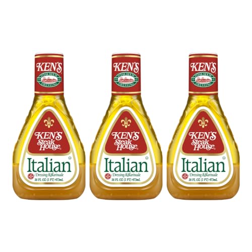 Ken's Steak House Italian Dressing & Marinade (16 Fl Oz (Pack of 3))