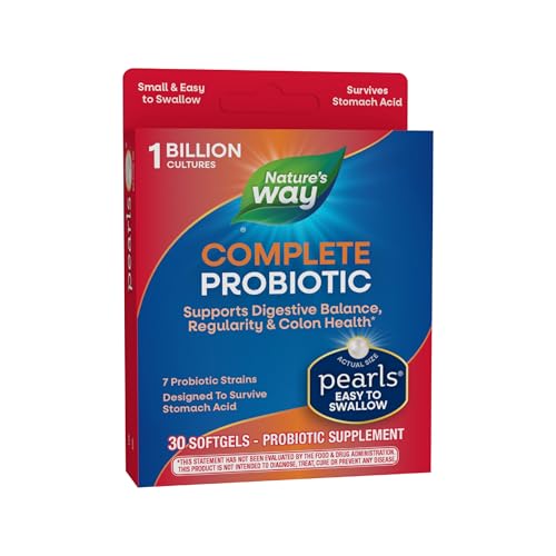 Nature's Way Complete Probiotic Pearls, Supports Digestive Balance*, 1 Billion Live Cultures,
