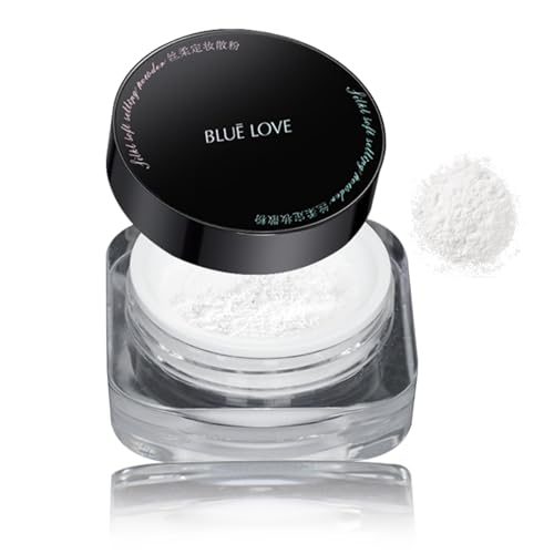 BLUE LOVE Loose Setting Powder - Oil Control, Waterproof, Finishing Powder for Flawless Makeup, Long-Lasting Matte Finish, Compact & Concealer for All Skin Types (Transparent)