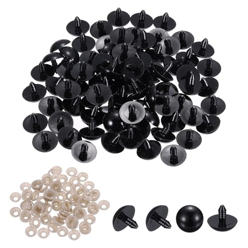 Yeux de sécurité 22mm PATIKIL pour peluches et poupées au crochet - 130 pièces