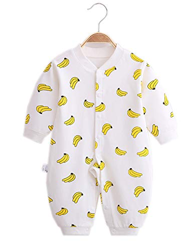 Vinesen Unisex Cotton Clothes Baby Boy Girl Romper Colroful Patterns One Piece Jumpsuit Outfit 0-3 Months Yellow Banana 14 #TOP1