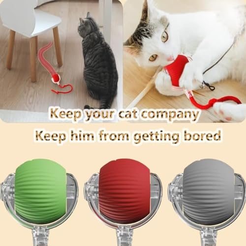 Rollie Pet Cat Toy, Eptchn Rollie Pet, Petdroid Interactive Dog Ball, Centirides, Automatic Moving Dog Toy Ball, 360°Automatic Moving Cat Ball (Red, Medium) - Image 3