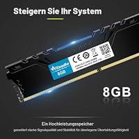 Wlizedle DDR3 Desktop Memory RAM 16GB Kit (2x8GB) 1600MHz CL11 UDIMM, PC Arbeitsspeicher PC3-12800 240-Pin 1,5V Non-ECC 2Rx8 Computer Speicher Upgrade für Rechner, Schwarz – Ansicht 2