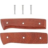 SUPVOX Mango Antideslizante para Cortador de Cocina, Repuesto de Madera Roja Orificios, Tamaño Pequeño, Accesorio Práctico para Cuchillos de Carnicero y Utensilios de Cocina Profesional