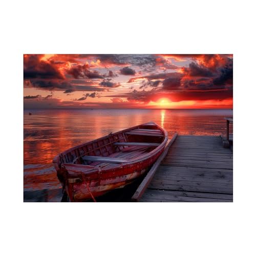 Affiche paysage marin abstrait pour habiller un grand mur vide