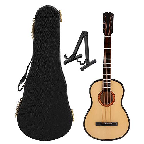 Guitare miniature en bois 1/6 cadeau idéal pour passionné de musique