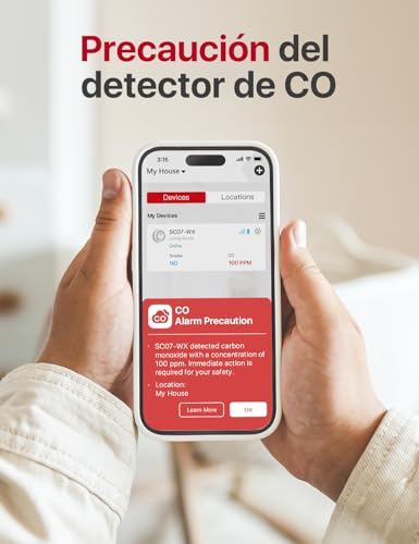 Miniatura 4 de X-Sense Detector Inteligente De Humo Y Monóxido De Carbono Wi-Fi Con Batería Reemplazable, Compatible Con La App X-Sense Home Security, Sc07-Wx, 1 Unidad