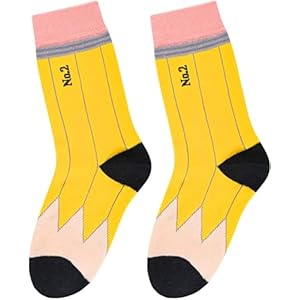 Crazy Socks for Teens Funny Silly Socks for Kids Crazy Socks for Girls Women Pencil Lover Gifts