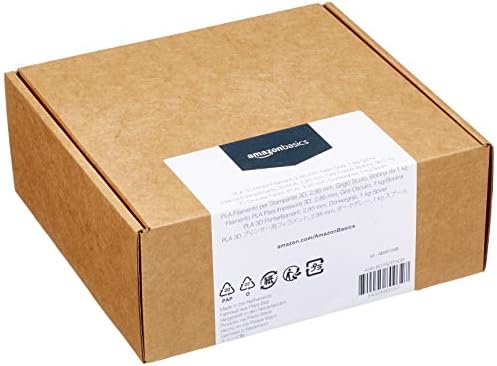 Amazon Basics 3D printer filament made of PLA plastic, 2.85 mm, dark gray, 1 kg spool