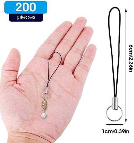 cobee Cell Phone Split Ring Strap, Detachable Lanyard Phone Ring Strap, Wrist Lanyard DIY Lariat Rope, Colorful Cellphone Charm Cords for Hanging Charms Pendants USB Keychain