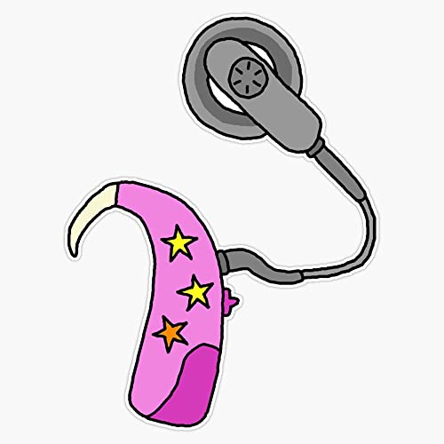 Cochlear Implant - Pink Heavy Duty Car Magnet Vehicle Bumper Sign Removable 5"