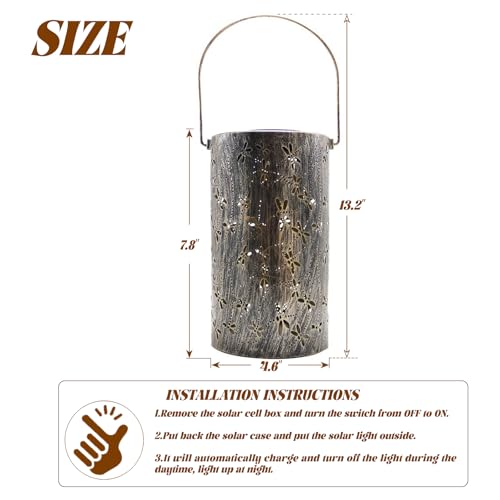 Solar-Lanterns-Outdoor-Waterproof-Dragonfly-Hanging-Solar-Lantern-Solar-Lanterns-Garden-Decor-LED-Decorative-Solar-Garden-Lights-Delicate-for-Patio-Yard-Pathway-Landscape Solar Lanterns Outdoor Waterproof Dragonfly Hanging Solar Lantern Solar Lanterns Garden Decor LED Decorative Solar Garden Lights Delicate for Patio Yard Pathway Landscape