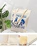 XIARON Flat Tape Handle Tote Bag be the sun in your life design 340g/m² thick fabric Replaces school bag L Blue #2