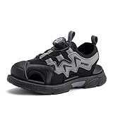 Sandalias cerradas para niños, trekking, verano, exteriores, transpirables, talla 28-41 EU, 987 Gris, 36 EU