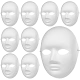 Vaguelly Diy Blank Painting Mask Set 12pcs Female Hand Drawn Face Masks for Halloween Masquerade Party