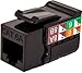 CAT6A RJ45 Keystone Jack, V-Max Series - Black Color - (50 Pack)