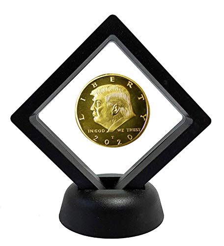 Donald Trump Gold Commemorative Coin with Display Case 2020, Gold Plated Collectible Coin of 45th President of The United States