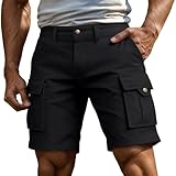 Herren Cargoshorts Plus Size Leichte Sommerhose Locker Freizeit Shorts Leicht Atmungsaktiv Outdoor Sport Kurze Hose Bermuda Shorts Mit Taschen