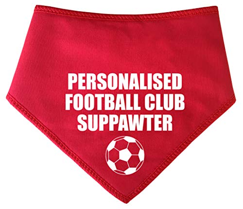 Spoilt Rotten Pets S4 Any Name Any Team Suppawter Bandana Football Team Premier League Dog Bandana Dog Scarf Bandana For Dogs (S4 Large Dogs Newfies, GSD & Chow Chow)