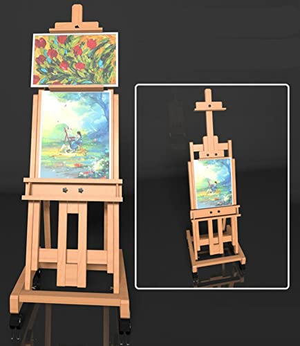 ZAW Chevalet pliable Caballete De Pintura Multifonctionnel Peinture à l'huile Lienzo Artist Caballete en bois pour peinture à l'huile (couleur C : C)