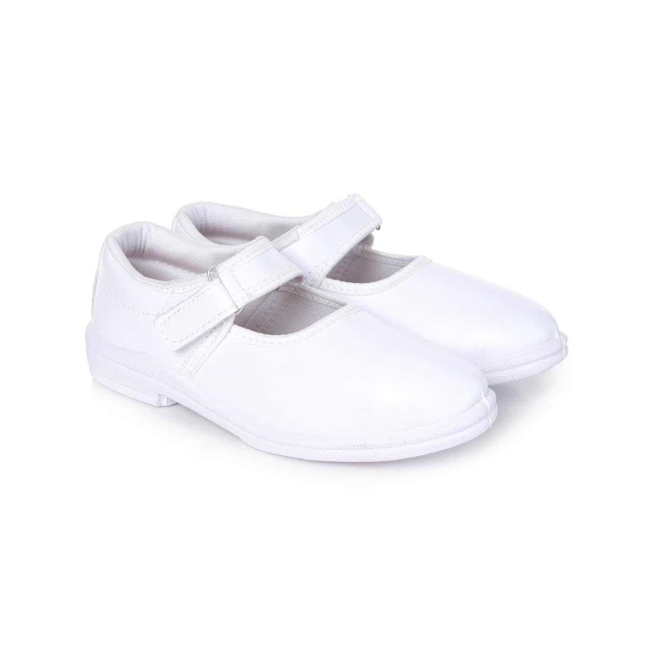 Girls Ballerina School Shoes | Deluxe Ankle Strap Uniform Shoes with Velcro Closure | Comfortable & Durable Daily School Wear