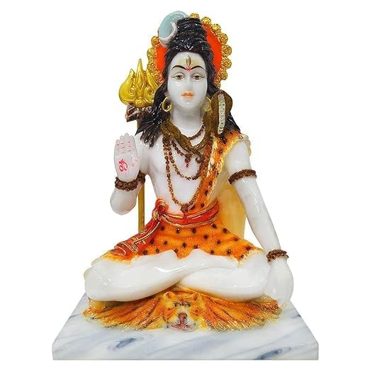 Buy Marble Lord Shiv Idol for Home or Car Dashboard. Hindu God Shankar